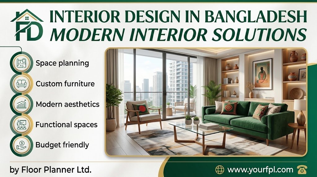 Interior design in Bangladesh for modern homes and offices by Floor Planner Ltd